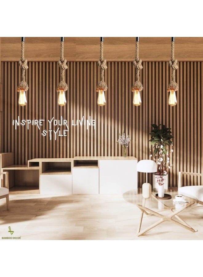 AFN Vintage Rope Pendant Light Hanging Ceiling Lamp | Industrial Style Decorative Hanging Light for Living Room, Bedroom, Kitchen & Cafe | E27 Bulb Holder - Image 4